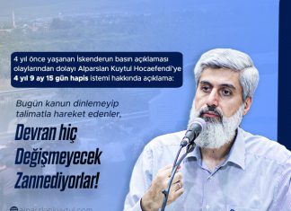 Alparslan Kuytul Hocaefendi'den Hapis Cezası Hakkında Açıklama