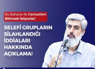 Selefi Grupların Silahlandığı İddiaları Hakkında Açıklama