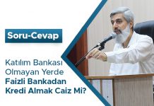 Katılım Bankası Olmayan Yerde Faizli Bankadan Kredi Almak Caiz Mi?