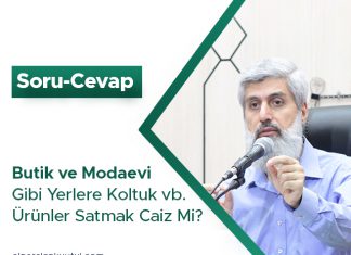 Butik ve Modaevi Gibi Yerlere Koltuk vb. Ürünler Satmak Caiz Mi?