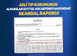 Başkasına Ait Konuşma ile ilgili Adli Tıp Kurumunun Alparslan Kuytul Hocaefendi Hakkındaki Skandal Raporu!