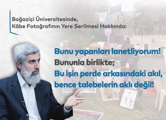 Boğaziçi Üniversitesi Önünde Kabe Fotoğrafı Serilmesi Hakkında